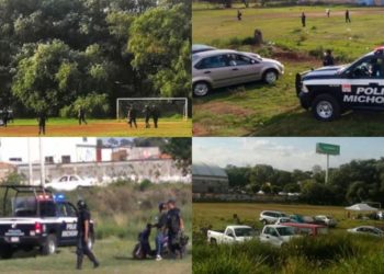 “Revienta” SSP torneo de futbol en Los Ejidos de Morelia