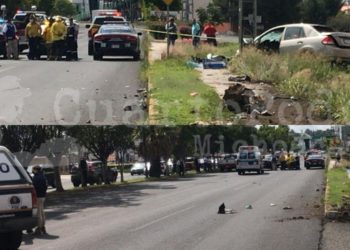 Automóvil vuelca en libamiento sur de Morelia y mata a mujer