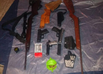 Caen ocho con armas de fuego en Indaparapeo