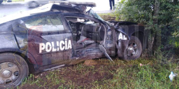 Vuelca patrulla de Guardia Nacional en la Morelia-Pátzcuaro; dos heridos