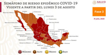 Regresa Michoacán a semáforo rojo por grave contagios de coronavirus