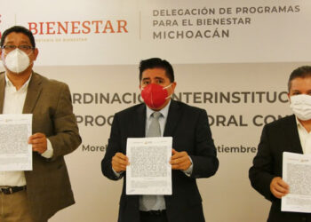 Bienestar Michoacán firma blindaje de programas con IEM e INE