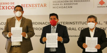 Bienestar Michoacán firma blindaje de programas con IEM e INE