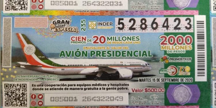 Hospital IMSS-Charo, gana 20 mdp en rifa de Avión presidencial