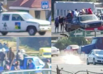 Normalistas bloquean carretera en San Juan Tumbio