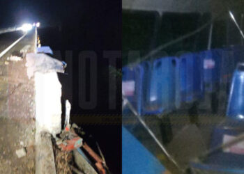 Autobús cae a barranco en la Siglo XXI