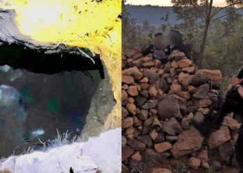 “Revientan” narcocampamento en cuevas de Pátzcuaro