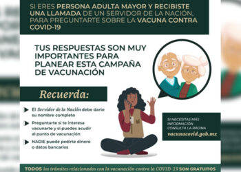 Continúa Bienestar Michoacán llamadas a adultos mayores para vacunación