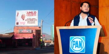En Zacapu, Morena sigue violando la ley con espectaculares. Ezequiel Valenzuela