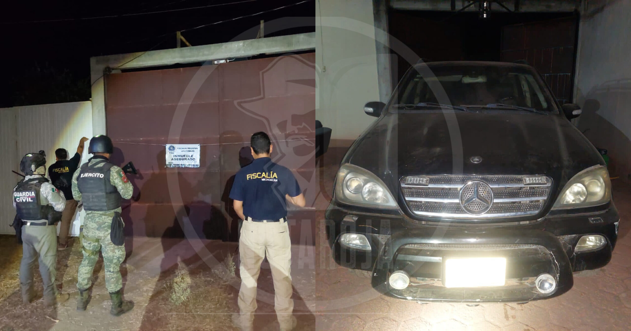 En La Huacana, asegura FGE camioneta blindada con reporte de robo