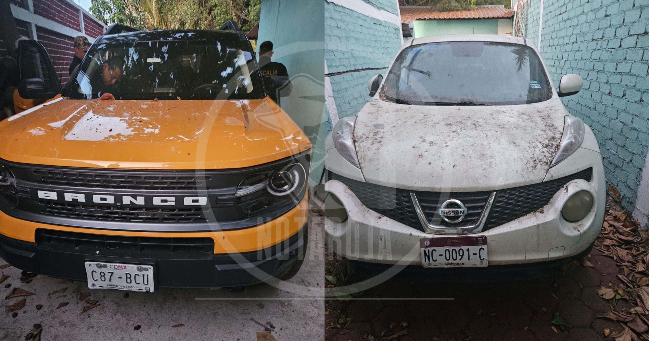 Tras cateo en domicilio de La Huacana, FGE asegura armas, droga y tres vehículos, uno de ellos blindado