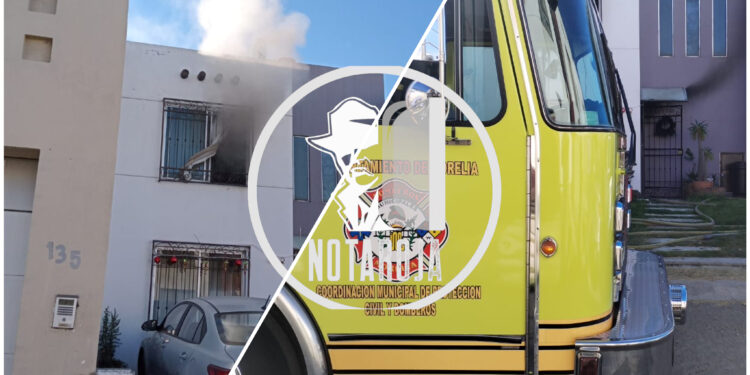 Se registra fuerte incendio en domicilio del fraccionamiento Bonanza