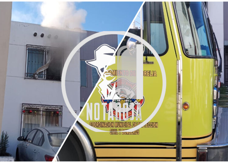 Se registra fuerte incendio en domicilio del fraccionamiento Bonanza