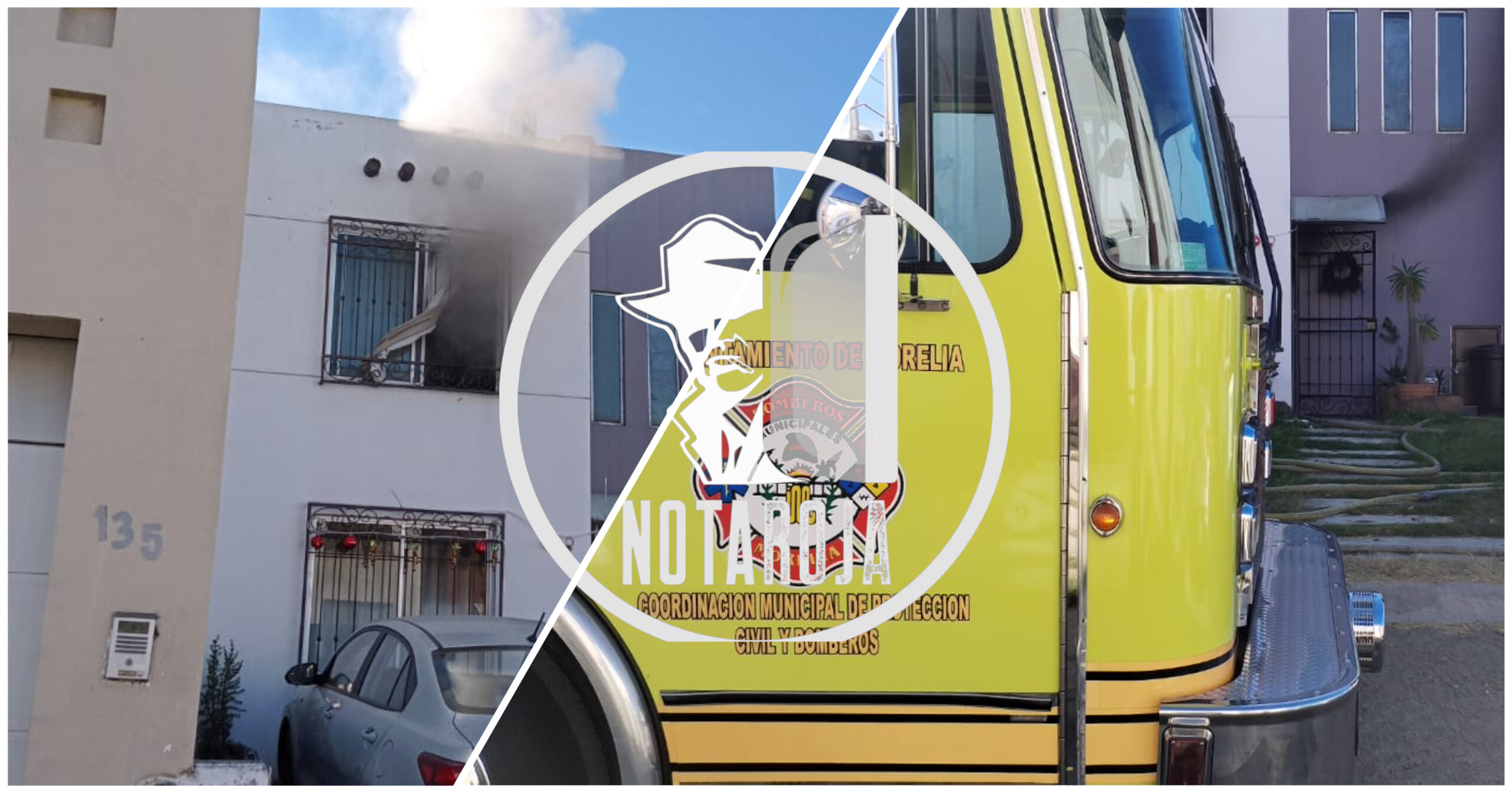Se registra fuerte incendio en domicilio del fraccionamiento Bonanza
