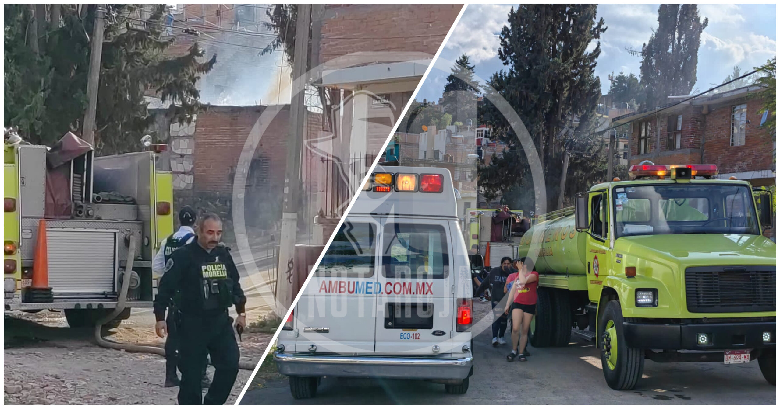 Tras incendio en vivienda de Morelia, vecinos rescatan a un hombre que sufrió quemaduras en todo el cuerpo