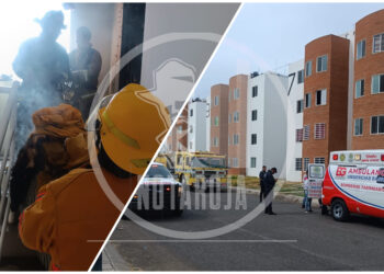 Se registra incendio en departamento del fraccionamiento Las Espigas en Tarímbaro