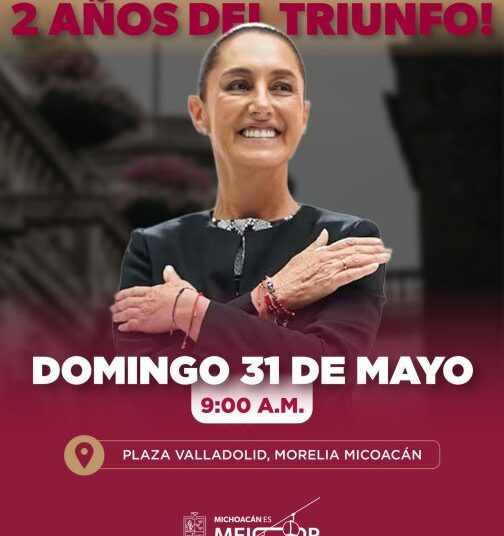 Convoca Bedolla a michoacanos a celebrar dos años de la 4T junto a Claudia Sheinbaum