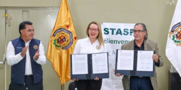 HISTÓRICA ALIANZA ENTRE UMSNH Y STASPE; YARABÍ ÁVILA Y ANTONIO FERREYRA SIGNAN CONVENIO DE COLABORACIÓN
