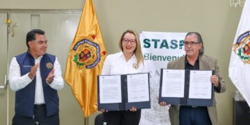 Histórica alianza entre UMSNH y STASPEM; Yarabí Ávila y Antonio Ferreyra signan convenio de colaboración