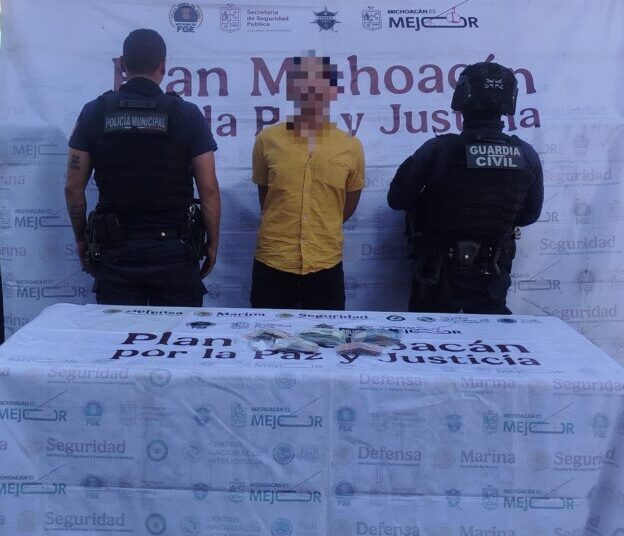 Detiene Guardia Civil a presunto asaltante de comercios en Jacona; le aseguran más de 53 mil pesos