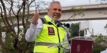 ¡Adiós al tráfico en el sur de Morelia!; inaugura Bedolla distribuidor de salida a Pátzcuaro