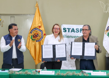 HISTÓRICA ALIANZA ENTRE UMSNH Y STASPE; YARABÍ ÁVILA Y ANTONIO FERREYRA SIGNAN CONVENIO DE COLABORACIÓN
