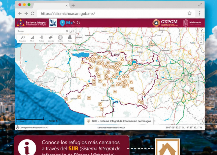 Michoacán listo para enfrentar lluvias y ciclones; Protección Civil cuenta con 256 refugios temporales
