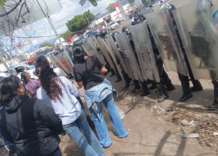 SSP retira a manifestantes en Libramiento de Morelia