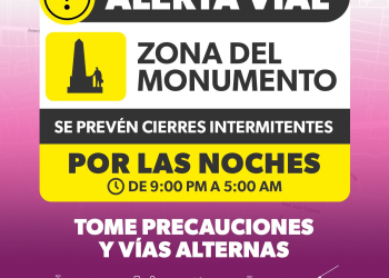 Sedum activa rutas alternas en el Monumento por obras de Teleférico y Morebús