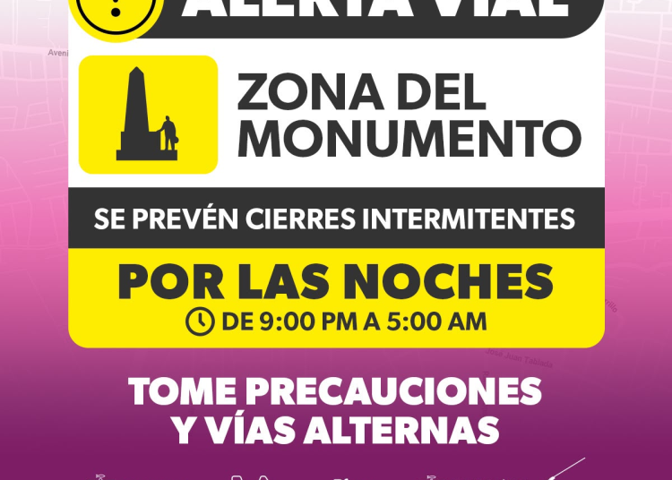 Sedum activa rutas alternas en el Monumento por obras de Teleférico y Morebús