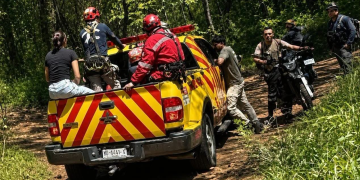 Rescatan a ciclista en el cerro La Cruz de Uruapan