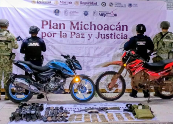Localizan arsenal en Apatzingán