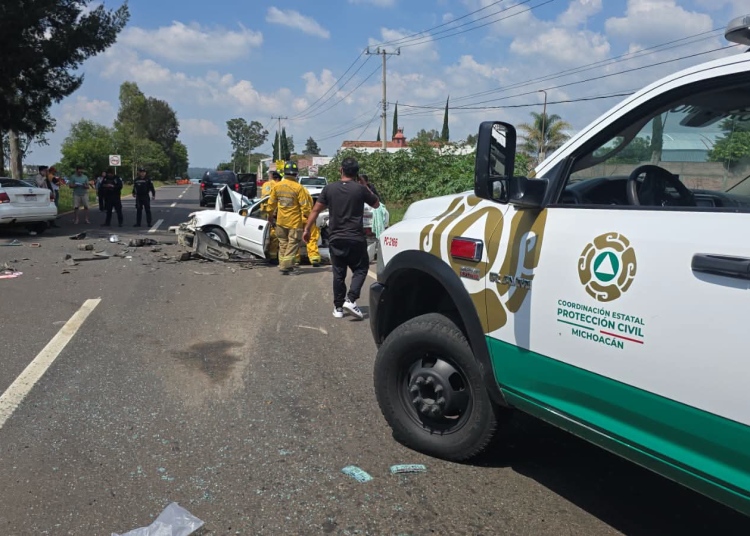 Fallece mujer luego de fuerte choque en Morelia