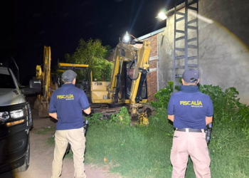 Recuperan excavadora con reporte de robo