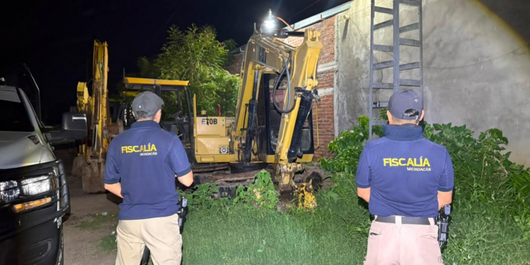 Recuperan excavadora con reporte de robo