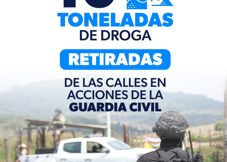 SSP asegura 10 toneladas de droga en 8 meses